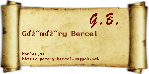 Gömöry Bercel névjegykártya